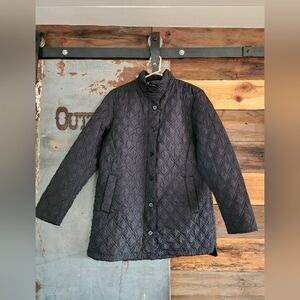 Lands' End Women's Black Quilted Puffer Jacket